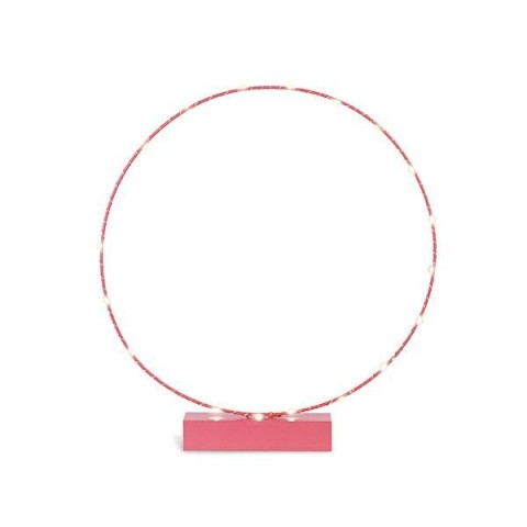 CERCHIO ROSA SU BASE CON LED D45 H50.5